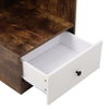 Retro Bedside Table Drawer Cabinet Bedroom Furniture Storage Shelf UK