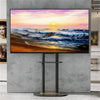 Solid TV Floor Stand Modern Art Style Oval Marble Shelf TV Mount 40-75” Flat LCD