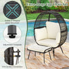 Oversized Egg Chair with Ottoman & Soft Cushions-