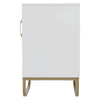 Nightstand 2-tier Bedside End Sofa Coffee Table Storage Table w/Gold Metal Legs
