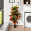 100cm Artificial Croton Plant Tall Fake Croton Palm Tree Home Faux Decor