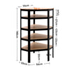 Black Boltless Garage Corner Racking Metal Shelving Stand Heavy Duty 5Shelf Unit
