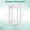 Wooden End Table Living Room Versatile 2-Tier Tall Storage Sofa Side Table