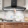 COMFEE' 60/90 cm Extractor Hood Wall Mounted Range Hood with LED&Carbon Filters