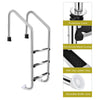 3-Step Swimming Pool Ladder w/ Non-slip Steps & Handrails-Sliver