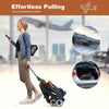 Portable Baby Stroller One-Hand Folding Pushchair W/Adjustable Backrest-Navy