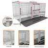 Large Stainless Steel Chicken Coop Run Cage Farm Poultry Pen with Removable Tray