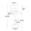2x Chrome & Height Adjust Swivel Faux Leather Kitchen Breakfast Bar Stool
