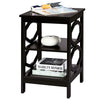 3-Tier Nightstand Sofa Bed Side Table Storage Display Stand End Table with Shelf