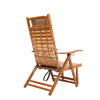 Bamboo Wood Recliner Garden Balcony Sun Lounger Deck Chair Folding Nap Bed Seat