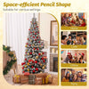 Snow Flocked Xmas Tree 180 CM Slim Shape Seasonal Decoration Tree