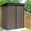 Garden Storage Shed Lockable Door Sloped Roof Outdoor Utility Tool Cabinet House