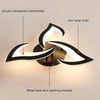 35W Dimmable LED Ceiling Light, Black Flower w/ Remote