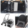 Large Pet Stroller Pushchair Folding Dog Cat Walk Travel Carrier with Rain Cover