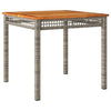 Garden Table Outdoor Table Patio Dining Table Poly Rattan Acacia Wood