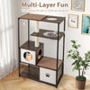 Multi-Level Kitten Tower Modern Indoor Cat Climbing Stand Furniture Coffee