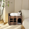 Wooden Cat House Pet Home Cat Cave Outdoor Backyard Shelter Garden Shelf Table