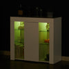 Modern LED White High Gloss Sideboard Cabinet Cupboard Storage TV Stand Unit