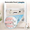 Bathroom Mirror Cabinet Multiple-Layer Height Adjustable Shelf cupboard Storage