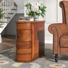 Tribesigns Solid Wood End Table, 2-Drawer Narrow Side Table,No Assembly Required