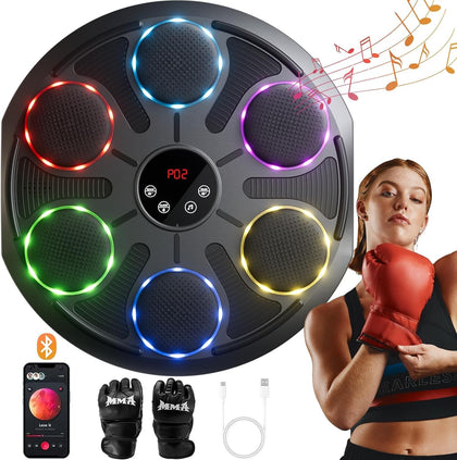 2025 Upgraded Smart Music Boxing Machine 12 Training Modes w/Boxing Gloves Music