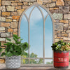 Indoor/Outdoor Window Wall Garden Arch Mirror Any Weather Ornament Wooden Frame