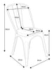 Style Industrial Metal Dining Chairs Vintage Retro Kitchen Cafe Stacking