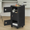 Plastic Shelving Unit Storage Case Cabinet File Sundries Organizer Box On Wheels