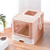Large Self-Cleaning Hooded Cat Litter Box Enclosed Kitten Toilet Box Potty Tray