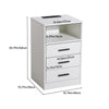 3 Drawers Bedside Table with Charging Station USB Ports LED Lights Sofa End Desk
