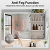 Modern Bathroom Mirror Cabinet With LED Lights 5 Shelves Anti-Fog Touch Switch