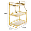 3 Tier Metal Shower Caddy Corner Shelf Bathroom Rack Kitchen Storage Organiser