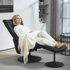 Recliner Chair with Footstool, Swivel Recliner Armchair with Adjustable Back