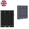 Wardrobe Clothes Hanging Rail Shelves Storage Fabric Canvas Cupboard Portable UK