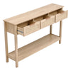 Console Table 3 Drawer Wooden Shelf Hallway Storage Side Desk Furniture Entraway