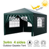 4x3m Heavy Duty Marquee Gazebo Waterproof Outdoor Garden Canopy Party Tent Green