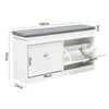 Shoe Bench Shoe Cabinet Hallway Footwear Storage Organizer Stand with Cushion