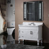 LED Bathroom Mirror Cabinet Storage with Demister Pad Shaver Socket Touch Sensor