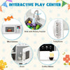 Toddler Wooden Toy Set Kitchen Accessory Playset w/ Ice Maker-White