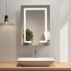 LED Bathroom Mirror Cabinet Touch Switch with Storage Wall Mounted 3 Color Light