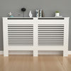 92cm Tall Radiator Cover White Grey Traditional MDF Wood Cabinet Grill Cover