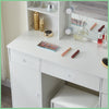 For Bedroom Vanity Makeup Desk Set Dressing Table With Stool LED Lighted Mirror