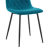 Dusk Annie Teal Blue Velvet Set of 4 Dining Chairs RRP £248