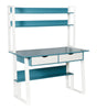 Kids Children Wooden Free Standing Study Writing Room Table Desk Shelves Drawers
