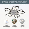 Ceiling Fan Light Reversible Airflow 5 Blades Mount Lighting APP/Remote Dimmable