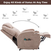 Electric Riser Heated Armchair Power Lift Chair Massage Cinema Recliner Beige
