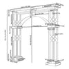 Heavy Duty Metal Garden Arch Path Wedding Rose Pergola Archway Flowers Climbing