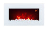 2024 TRUFLAME 7 COLOUR LED WHITE GLASS FLAT ELECTRIC WALL MOUNTED FIRE