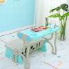 3-in-1 Kids Table and Chair Set Children Activity Bench Plastic Toy Storage Box