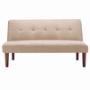 Upholstered Beige Fabric Folding Sofa Bed 2 Seater Couch Recliner Chair Loveseat